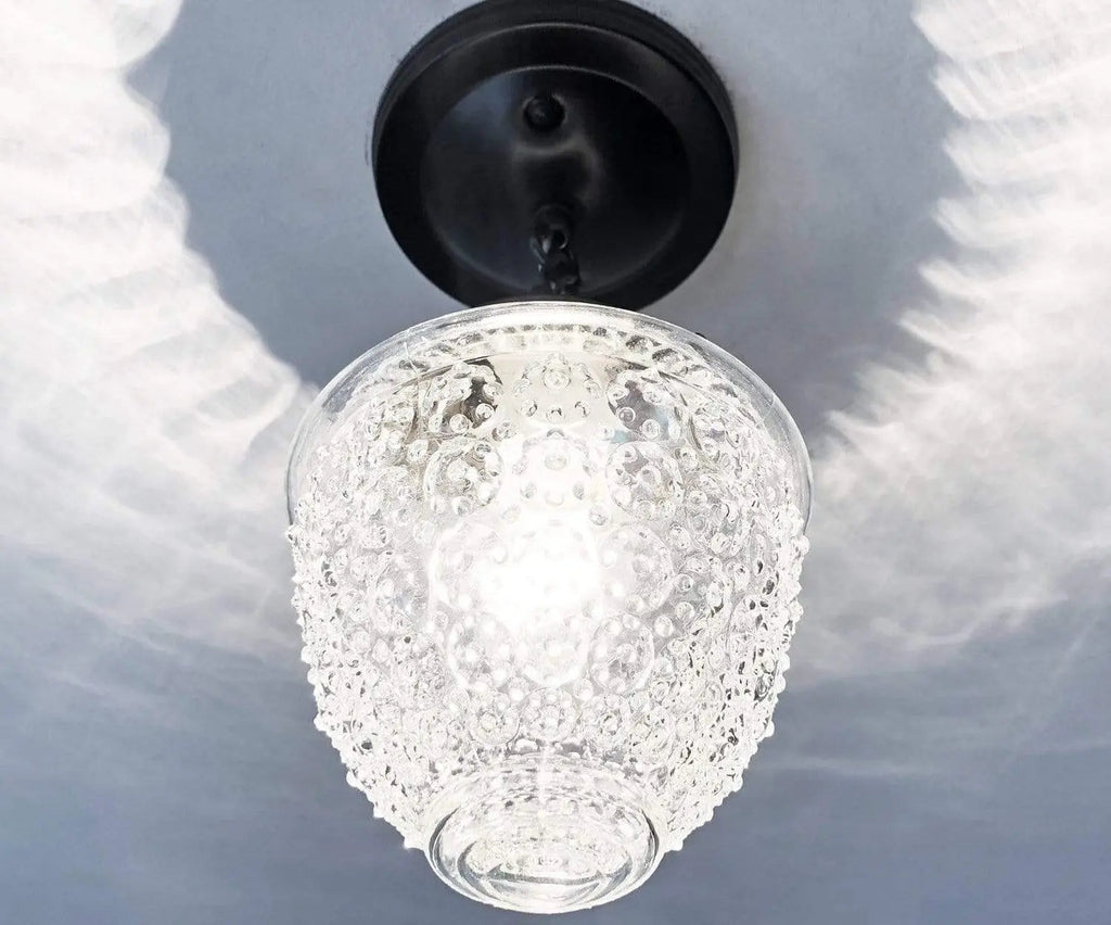 Antique Acorn Glass Ceiling Light with Chain | 6″ The Lamp Goods