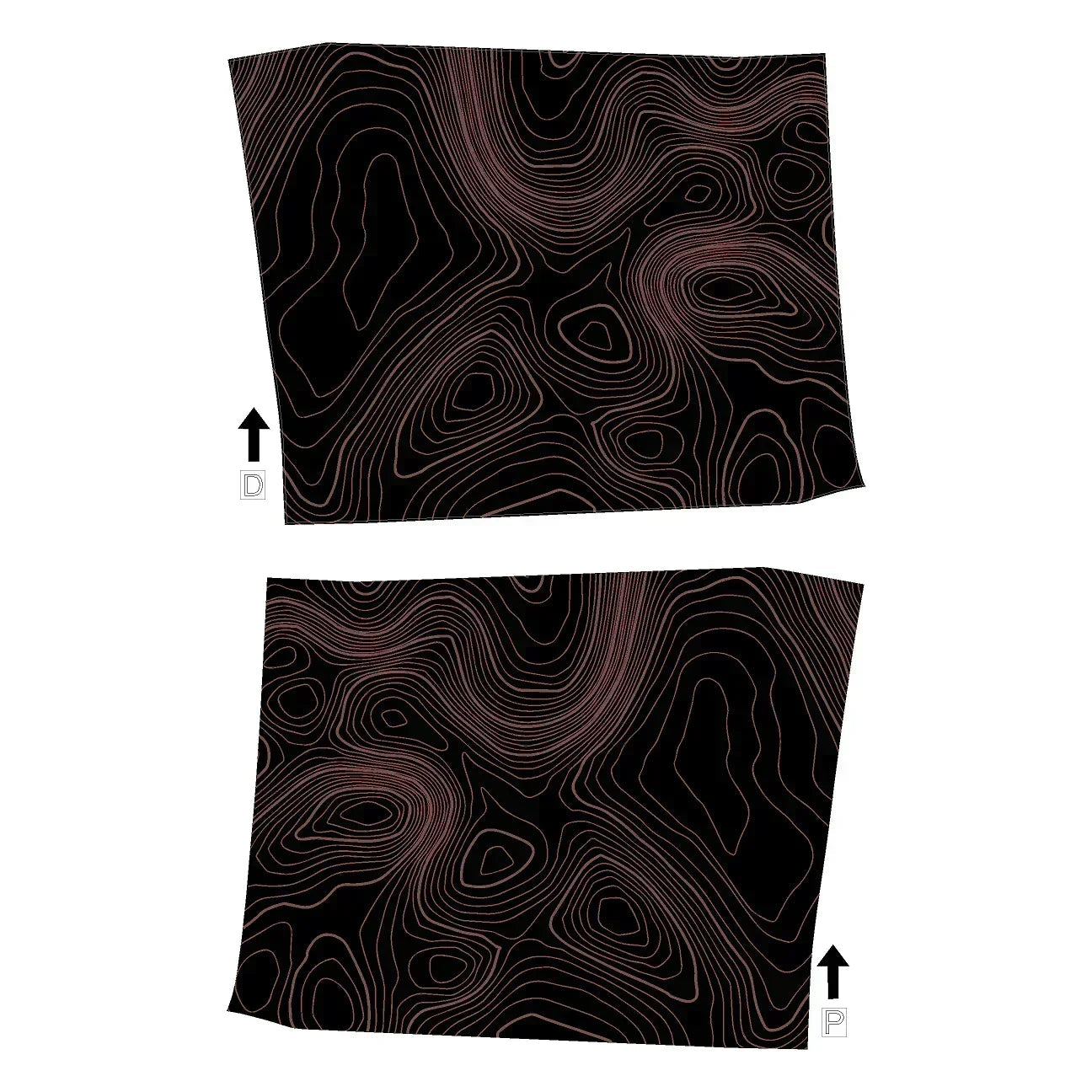 Topographic Inner Door Cup Overlays - 2024+ Tacoma / 2025+ 4Runner StickerFab