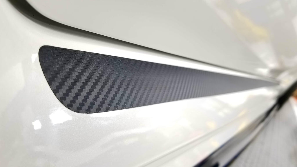 JDM S207 Style 3D Carbon Side Skirt Overlay - 2015-2021 WRX / STI StickerFab