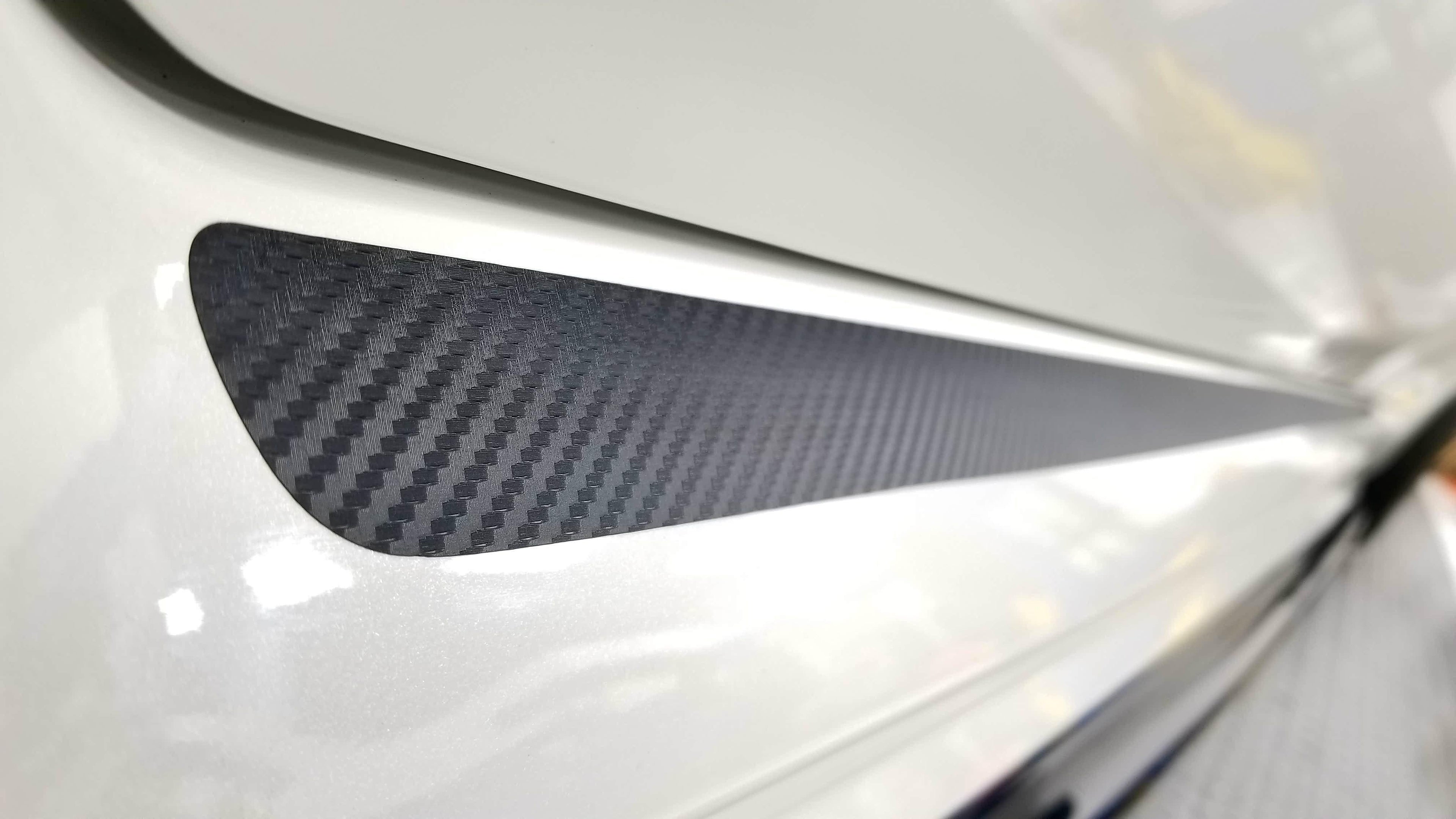 JDM S207 Style 3D Carbon Side Skirt Overlay - 2015-2021 WRX / STI StickerFab