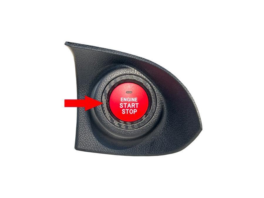 JDM Style Push to Start 3D Carbon Trim Ring Overlay - 2015-2022 Subaru WRX / STI / Most Subaru StickerFab