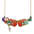 Sawing in Half Illusion Necklace by Laliblue – Retro Statement Necklace Vintage Inspired Quirks!