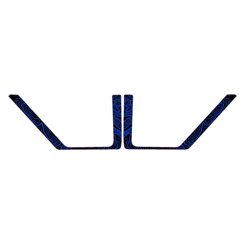 Topo Front Door Net Trim Overlay Kit (Printed Series) - 2021+ Bronco StickerFab