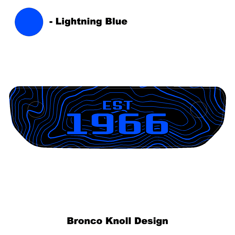 1966 Topographic Shifter Plate (Printed Series + Acrylic) - 2021+ Bronco StickerFab