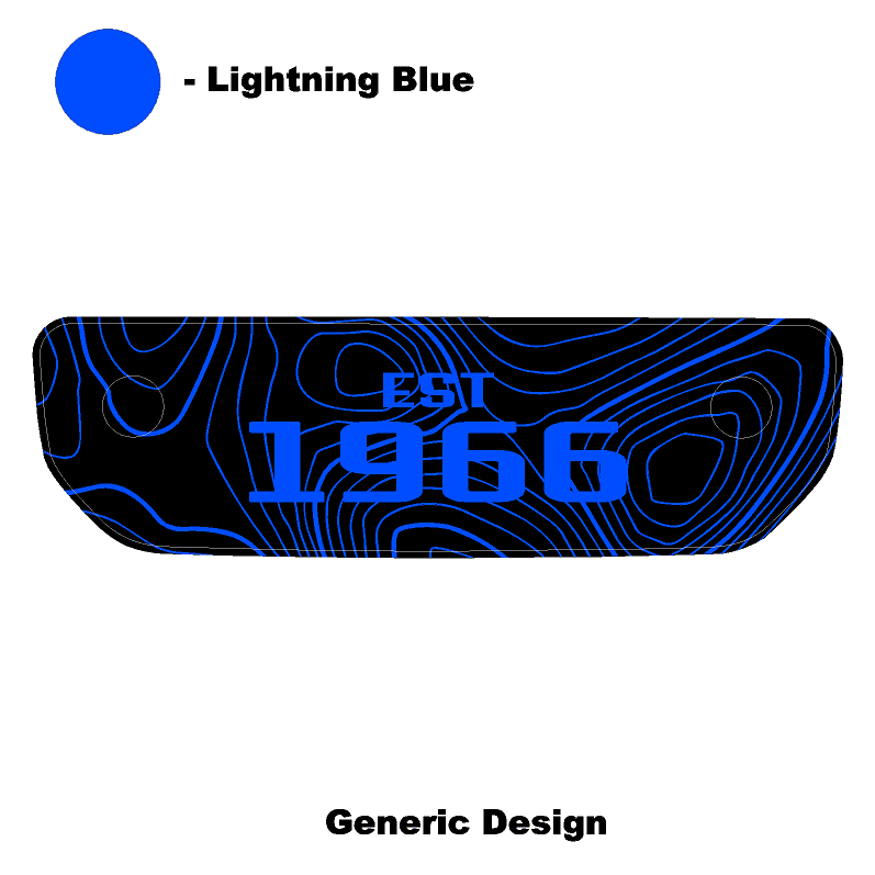 1966 Topographic Shifter Plate (Printed Series + Acrylic) - 2021+ Bronco StickerFab