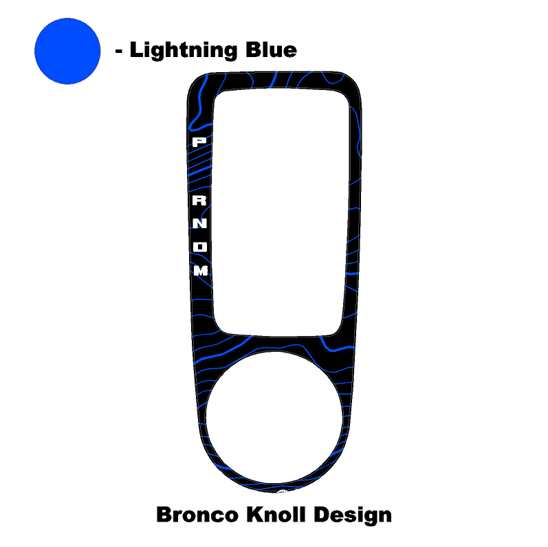 Topo Automatic Shifter Overlay (Printed Series) - 2021+ Bronco Automatic StickerFab