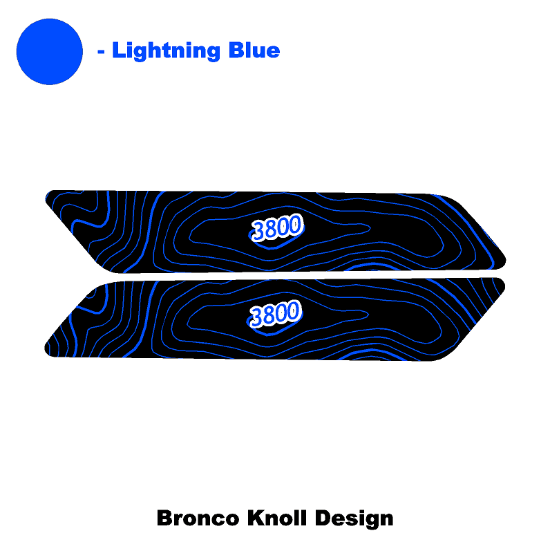 Topo Interior Rear Door Grab Handle Overlay Kit (Printed Series) - 2021+ Bronco 4 Door StickerFab