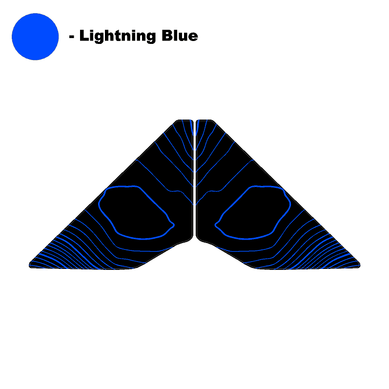 Topo Front Window Triangle Overlay (Printed Series) - 2021+ Bronco 4 Door StickerFab