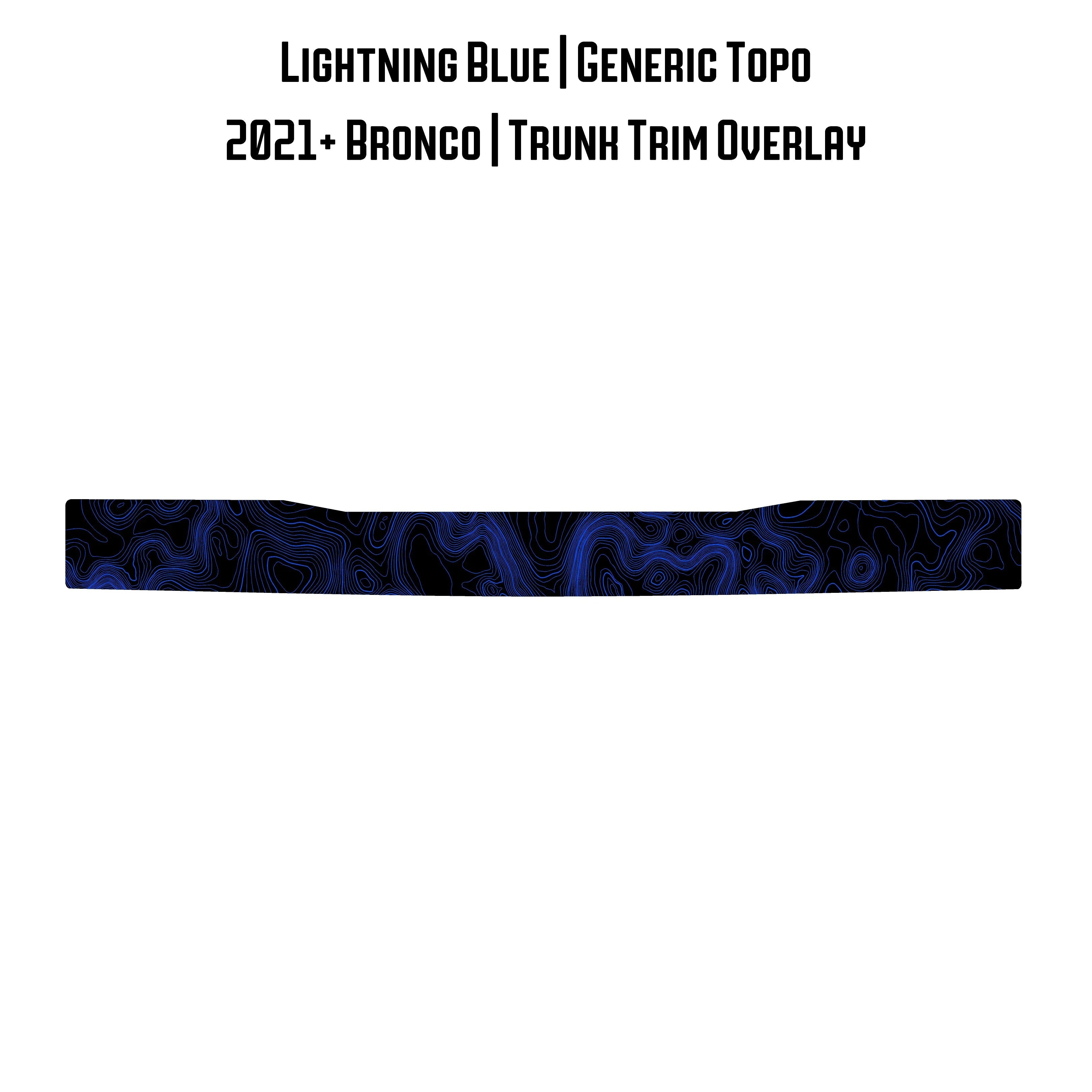 Topo Trunk Trim Overlay / Protector - 2021+ Bronco StickerFab