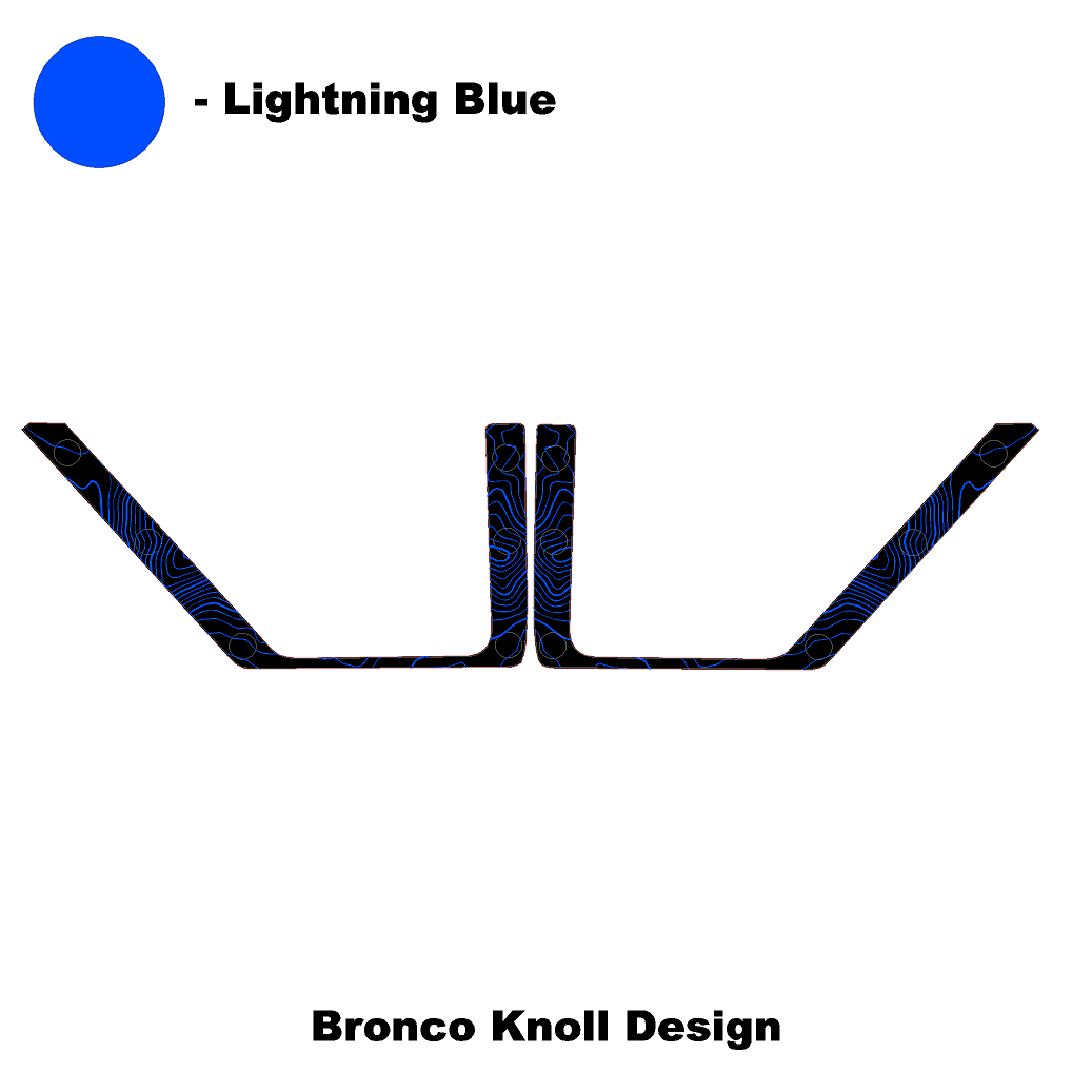 Topo Front Door Net Trim Overlay Kit (Printed Series) - 2021+ Bronco StickerFab