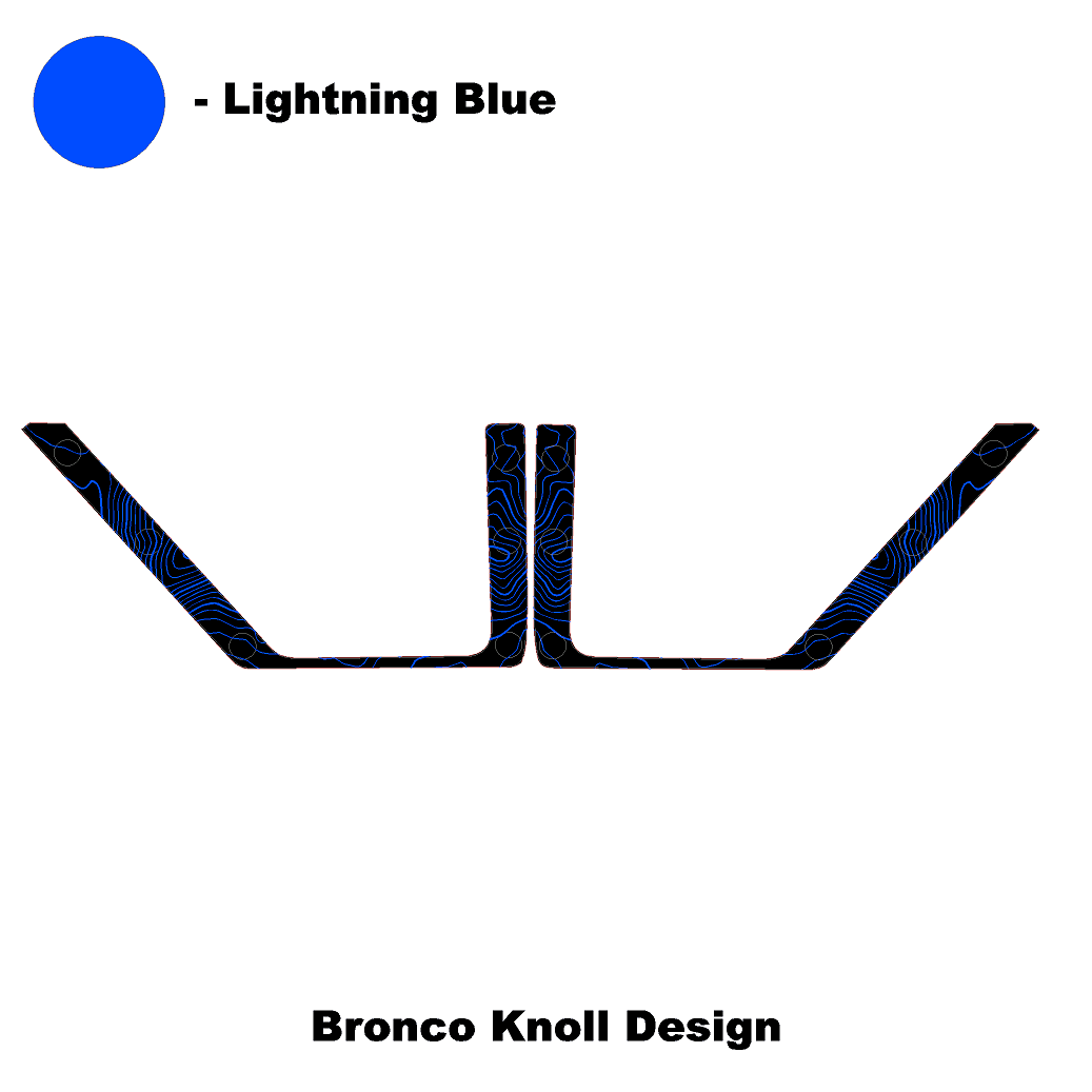 Topo Rear Door Net Trim Overlay Kit (Printed Series) - 2021+ Bronco StickerFab