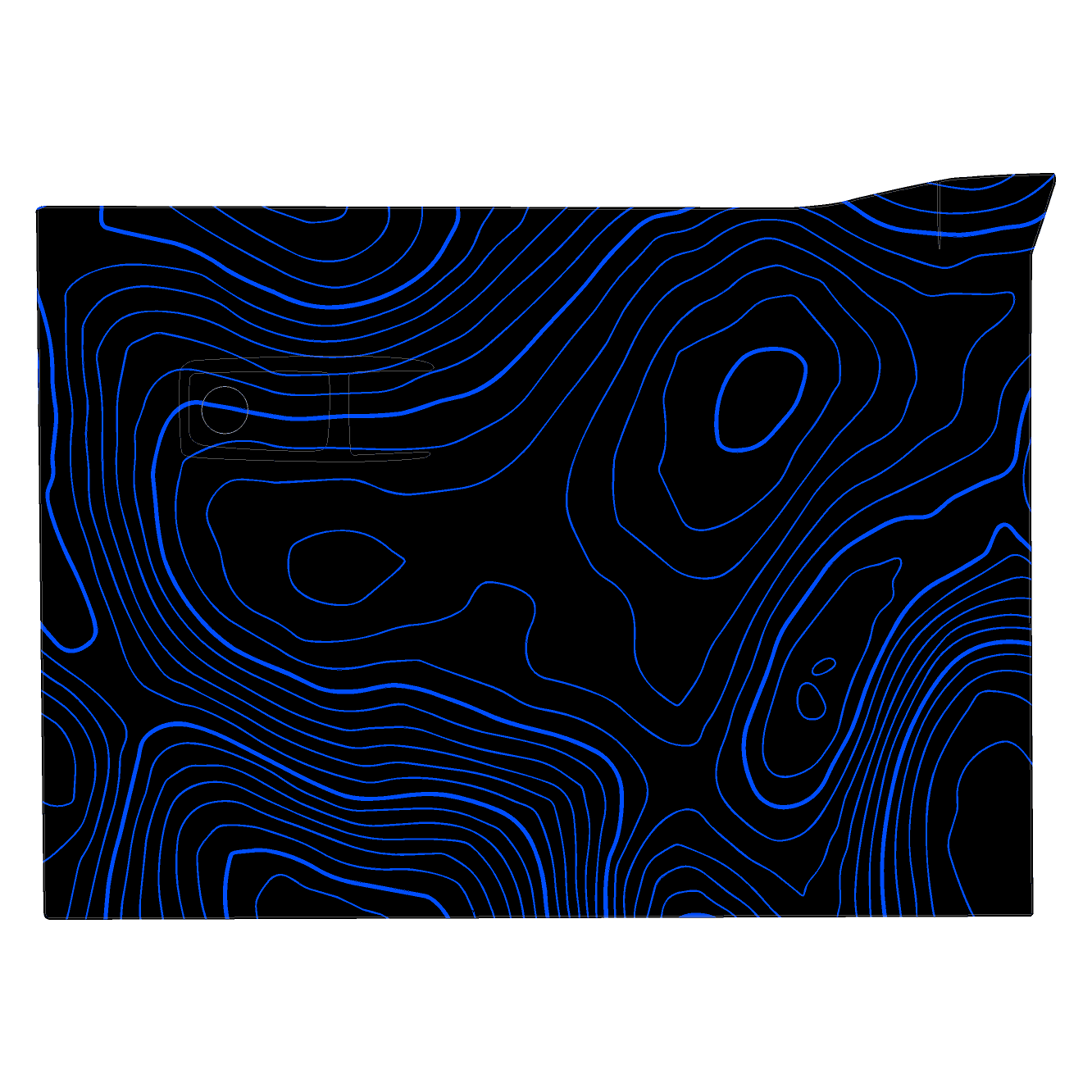 Topo Glovebox Overlay Kit (Printed Series) - 2021+ Bronco StickerFab