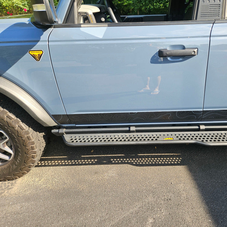 Topo Lower Door Protection - 2021+ Bronco StickerFab
