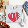 Retro Love Heart, Vintage, Sweatshirt, Valentine's Day Refinery No. 1