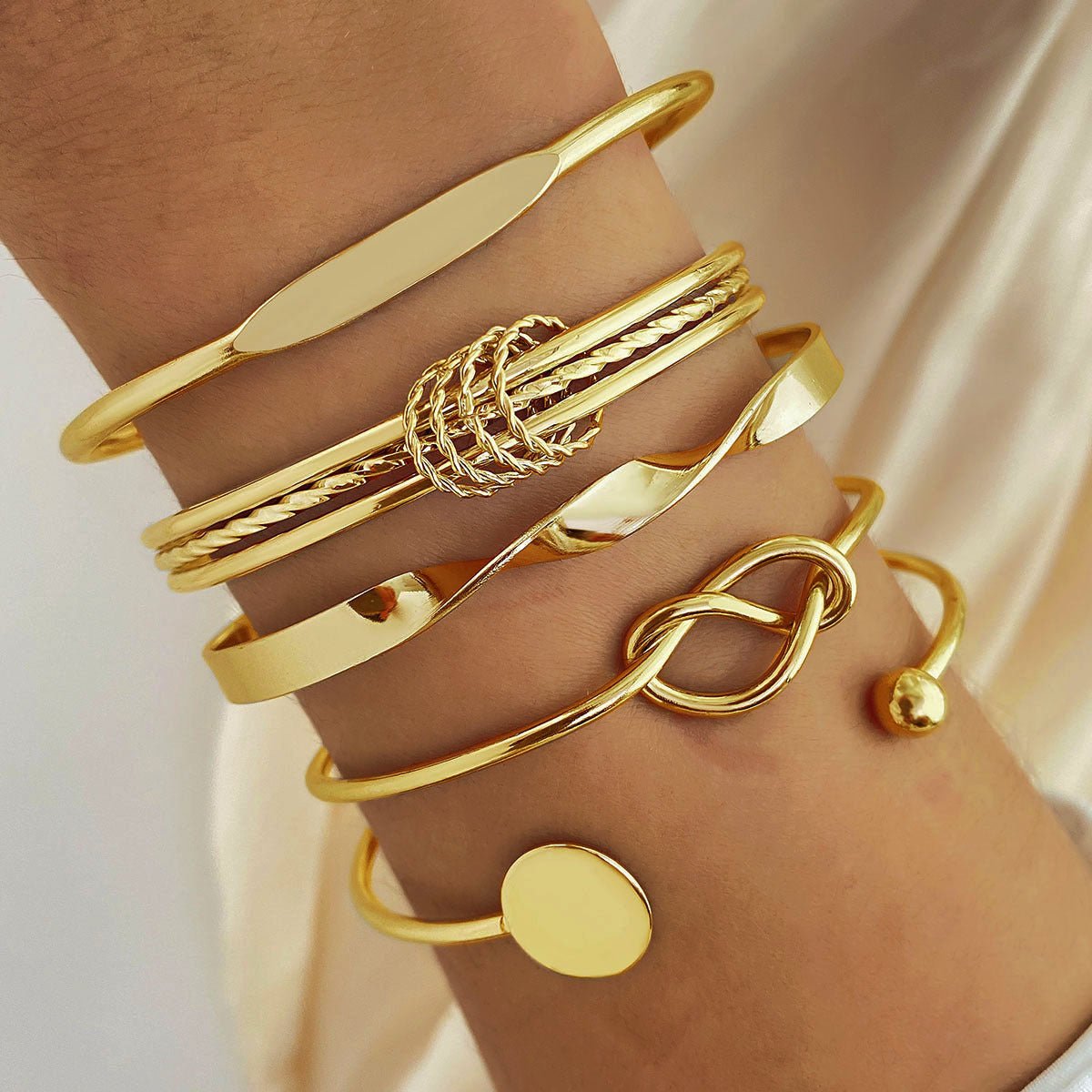 Retro Simple Mixed Open Bracelet(MAC202) Mariam's Collection