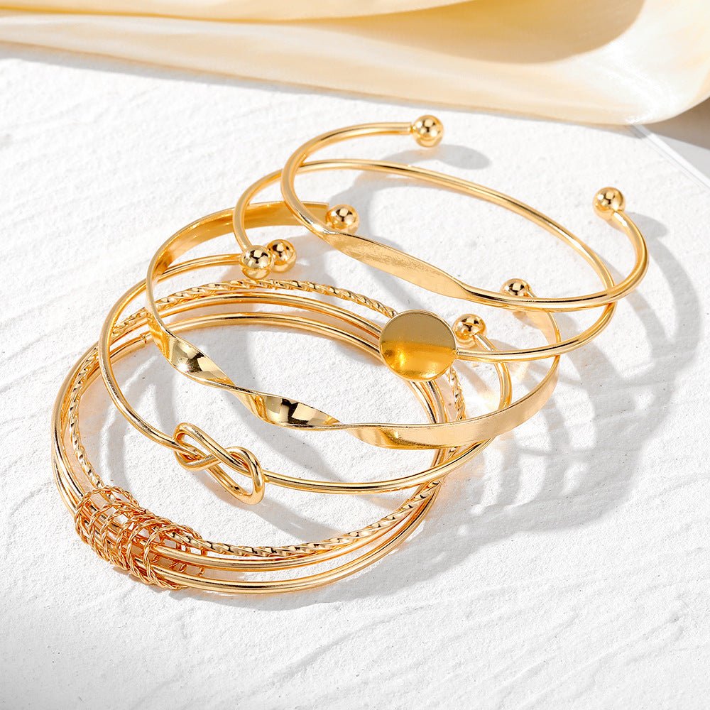 Retro Simple Mixed Open Bracelet(MAC202) Mariam's Collection