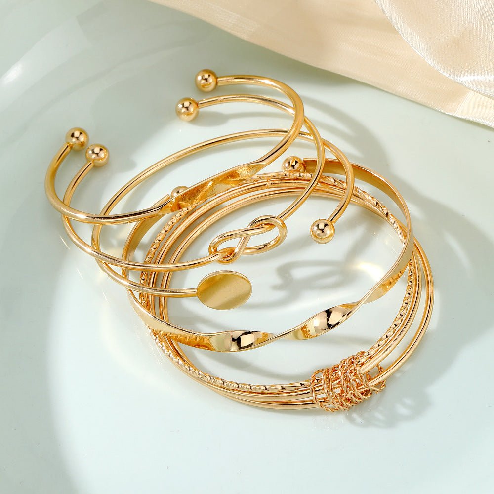 Retro Simple Mixed Open Bracelet(MAC202) Mariam's Collection