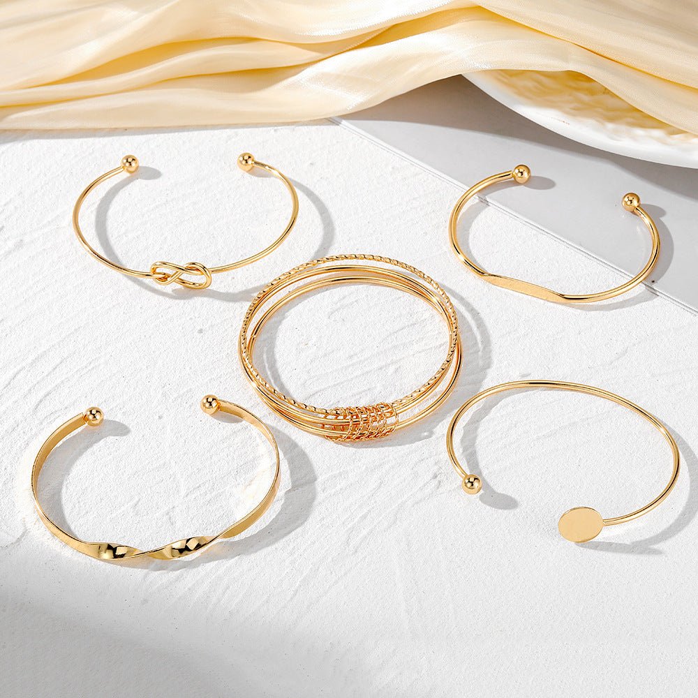 Retro Simple Mixed Open Bracelet(MAC202) Mariam's Collection