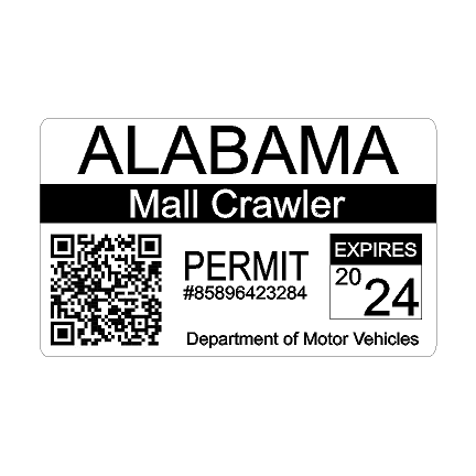 Mall Crawler Permit Sticker 3.5" - All States StickerFab