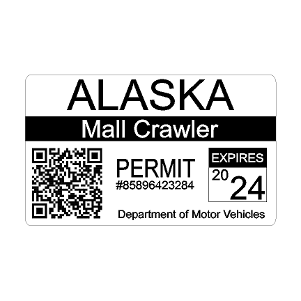 Mall Crawler Permit Sticker 3.5" - All States StickerFab
