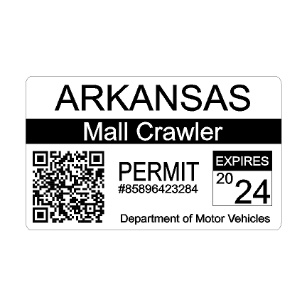 Mall Crawler Permit Sticker 3.5" - All States StickerFab