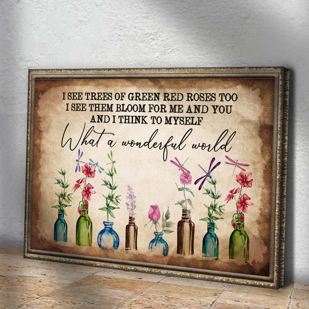 What A Wonderful World Sign X Tailored Canvases