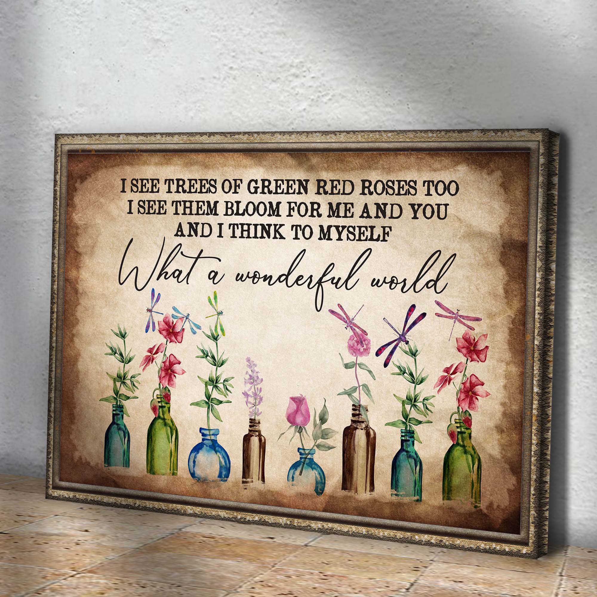 What A Wonderful World Sign X Tailored Canvases