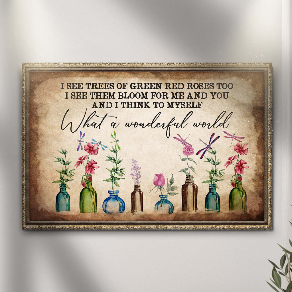 What A Wonderful World Sign X Tailored Canvases