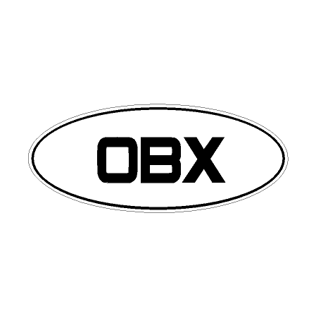 "OBX" Rear Oval Emblem Overlays (Printed Series) - 2021-2024 Bronco Outer Banks StickerFab