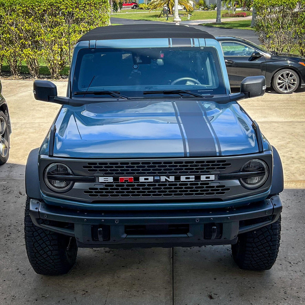 Offset Racing Hood Stripes V1 - 2021+ Bronco StickerFab