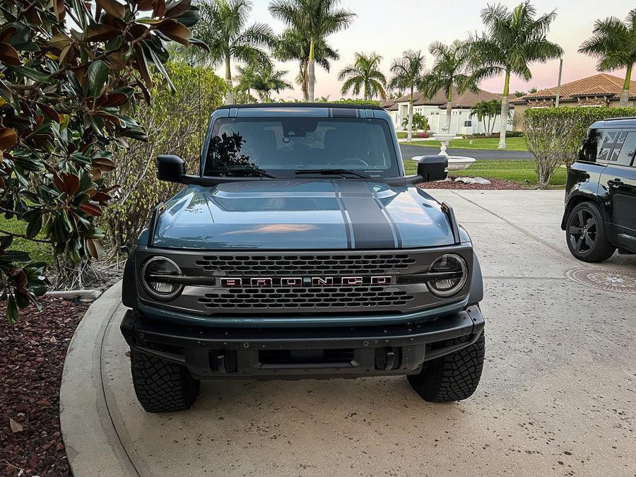 Offset Racing Hood Stripes V1 - 2021+ Bronco StickerFab
