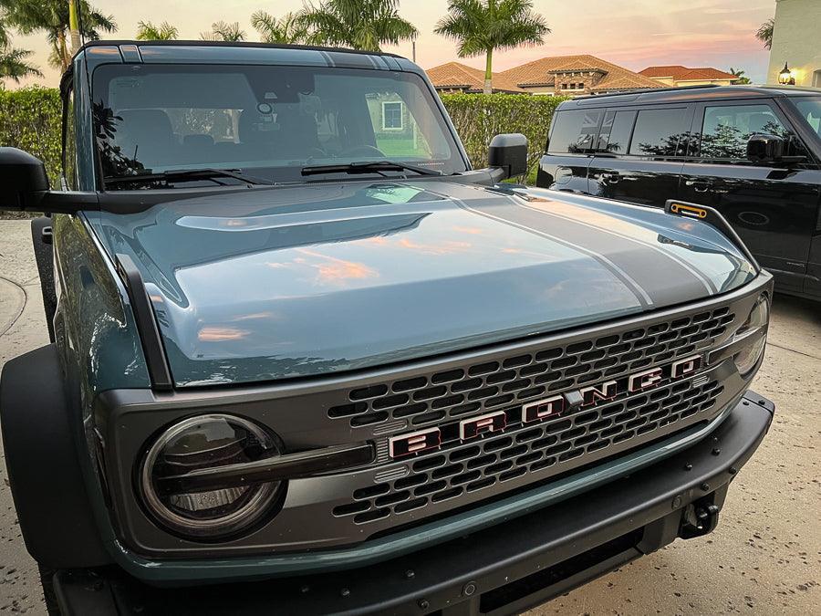 Offset Racing Hood Stripes V1 - 2021+ Bronco StickerFab