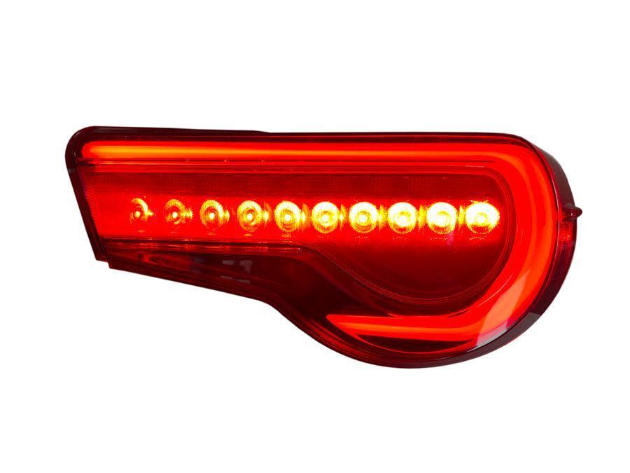 OLM OE Plus Linear Style Sequential Tail Light Overlays (Dark, Light, Red, or Yellow) - 2017-2021 Toyota 86 / Subaru BRZ StickerFab
