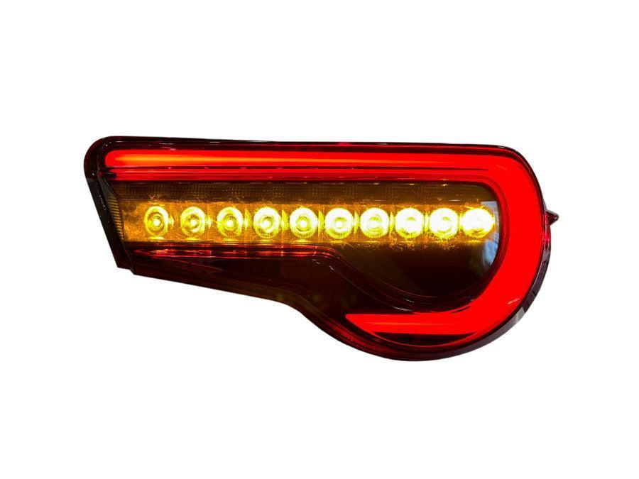 OLM OE Plus Linear Style Sequential Tail Light Overlays (Dark, Light, Red, or Yellow) - 2017-2021 Toyota 86 / Subaru BRZ StickerFab