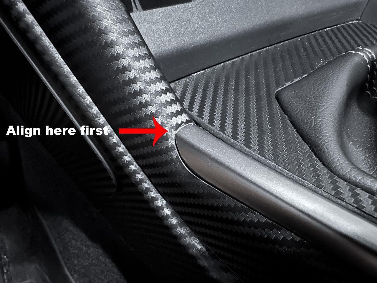 Outer Shifter Trim 3D Carbon Overlay - 2022+ BRZ / GR86 StickerFab