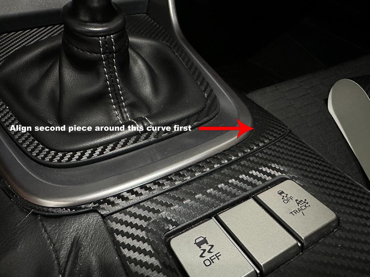 Outer Shifter Trim 3D Carbon Overlay - 2022+ BRZ / GR86 StickerFab