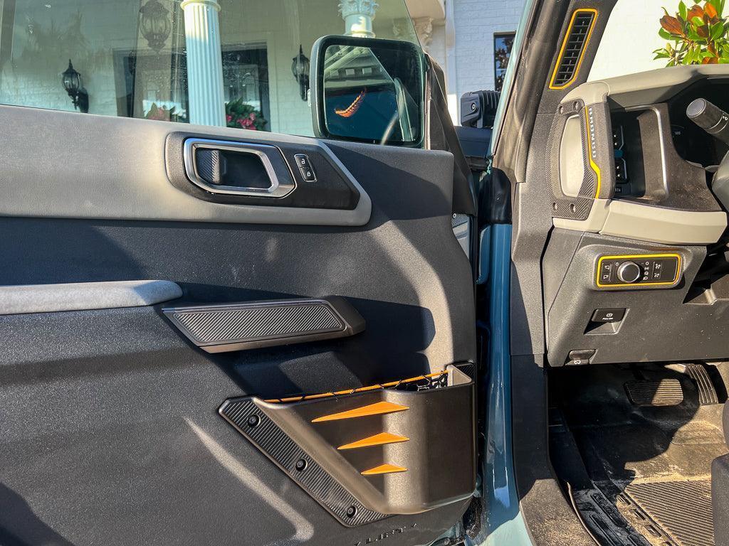 Printed Series ABS Bin Fin Overlays (Front) - 2021+ Bronco StickerFab