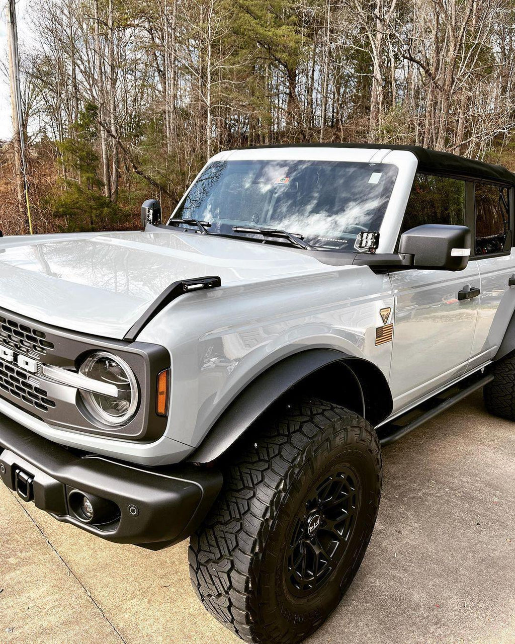 Printed Series American Flag Fender Stickers - 2021+ Bronco / Bronco Sport / Jeep / Universal StickerFab