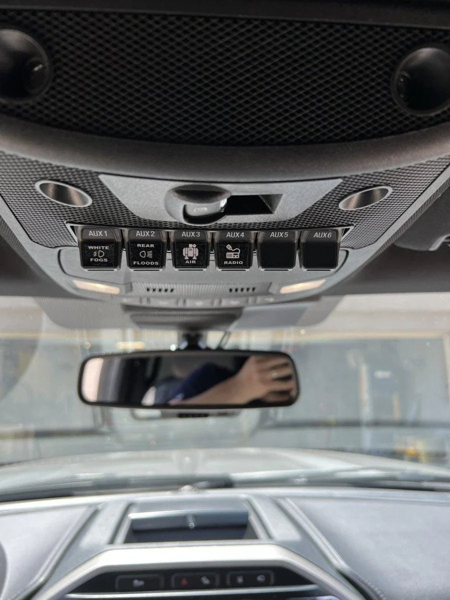 Printed Series Auxiliary Switch Labels (Upfitter) - 2017-2020 F-150 Raptor, 2017-2022 F-250 / F-350 Super Duty / 2024+ Grenadier StickerFab