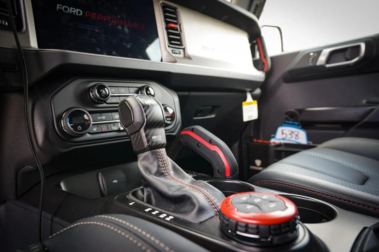 Printed Series Center Grab Handle Stripe Overlay - 2021+ Bronco Raptor (Carbon Fiber) StickerFab