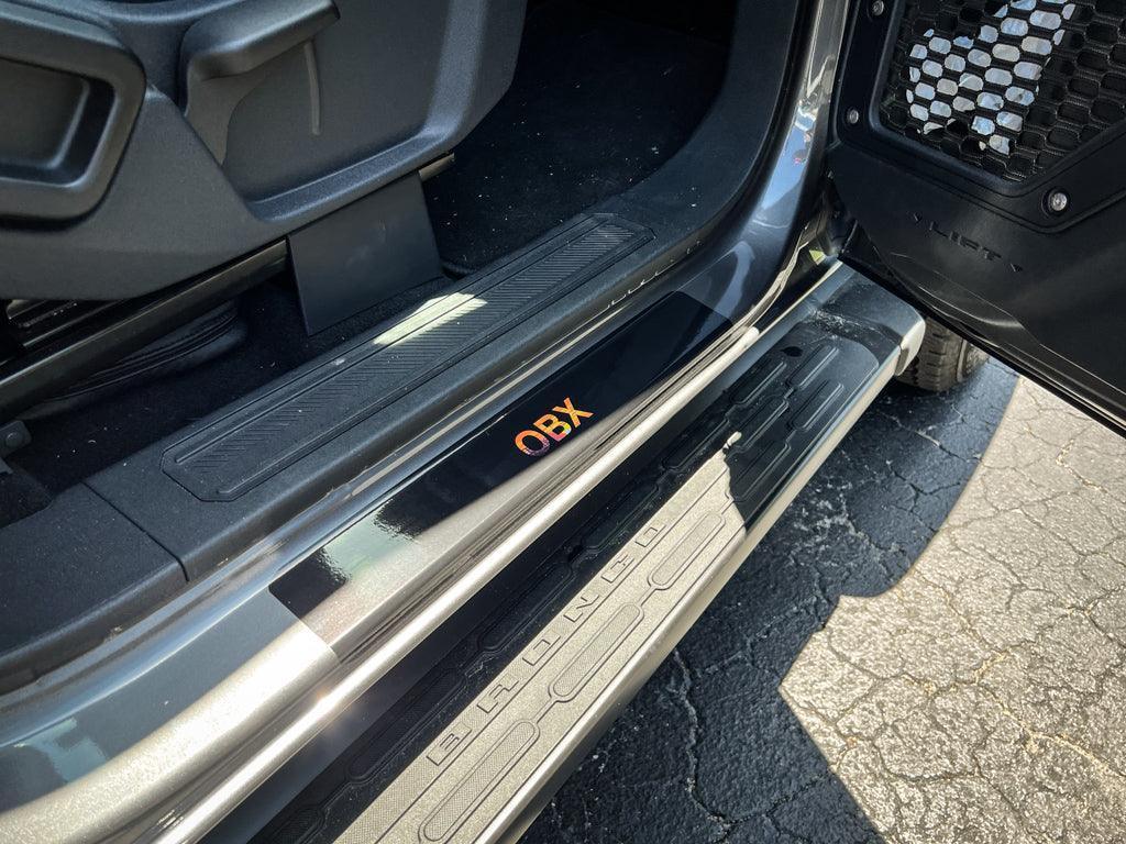 Printed Series Door Sill Protectors - 2021+ Bronco 2/4 Door StickerFab