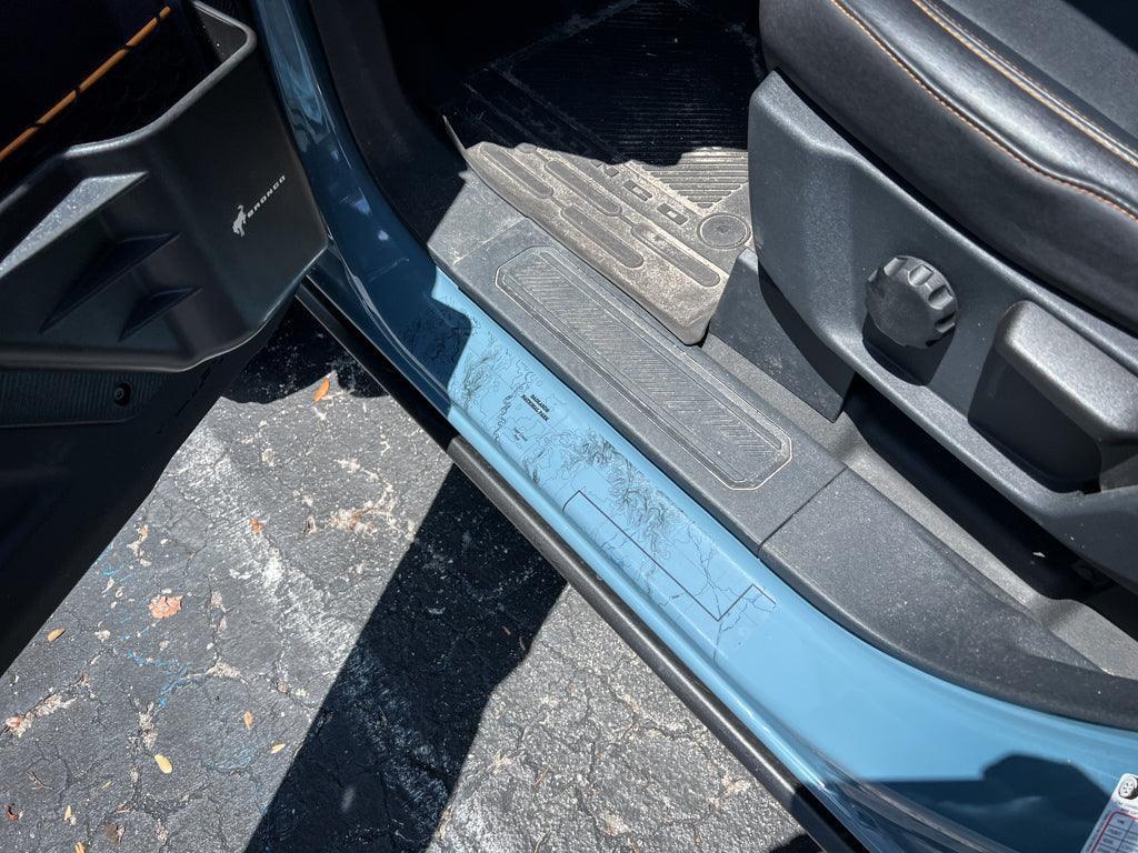 Printed Series Door Sill Protectors - 2021+ Bronco 2/4 Door StickerFab