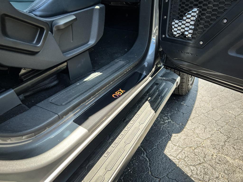 Printed Series Door Sill Protectors - 2021+ Bronco 2/4 Door StickerFab