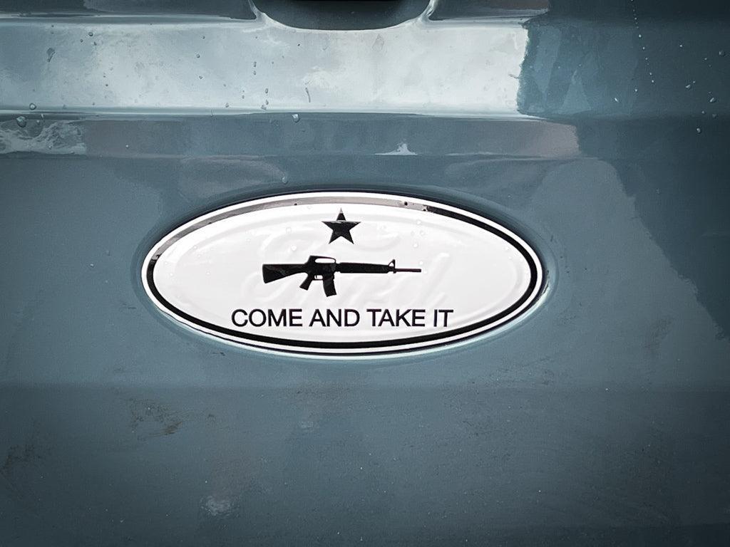 Printed Series Ford Bronco Rear Oval Emblem Overlays (Full Print) - 2021+ Bronco / Bronco Sport StickerFab