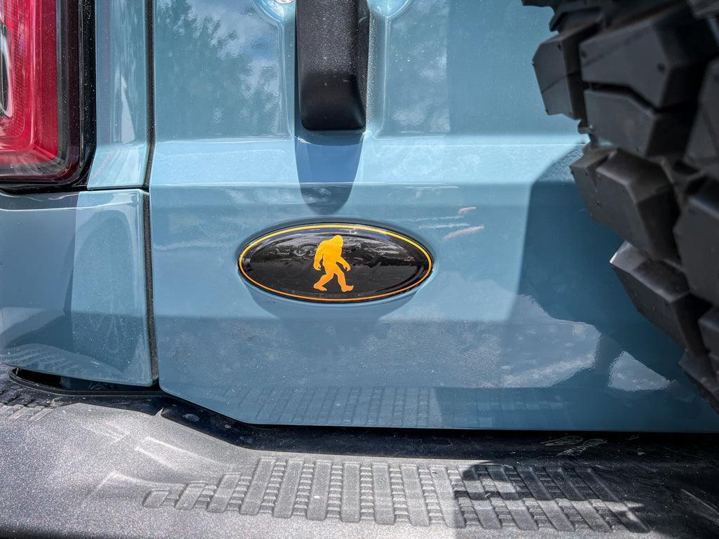 Printed Series Ford Bronco Rear Oval Emblem Overlays (Full Print) - 2021+ Bronco / Bronco Sport StickerFab