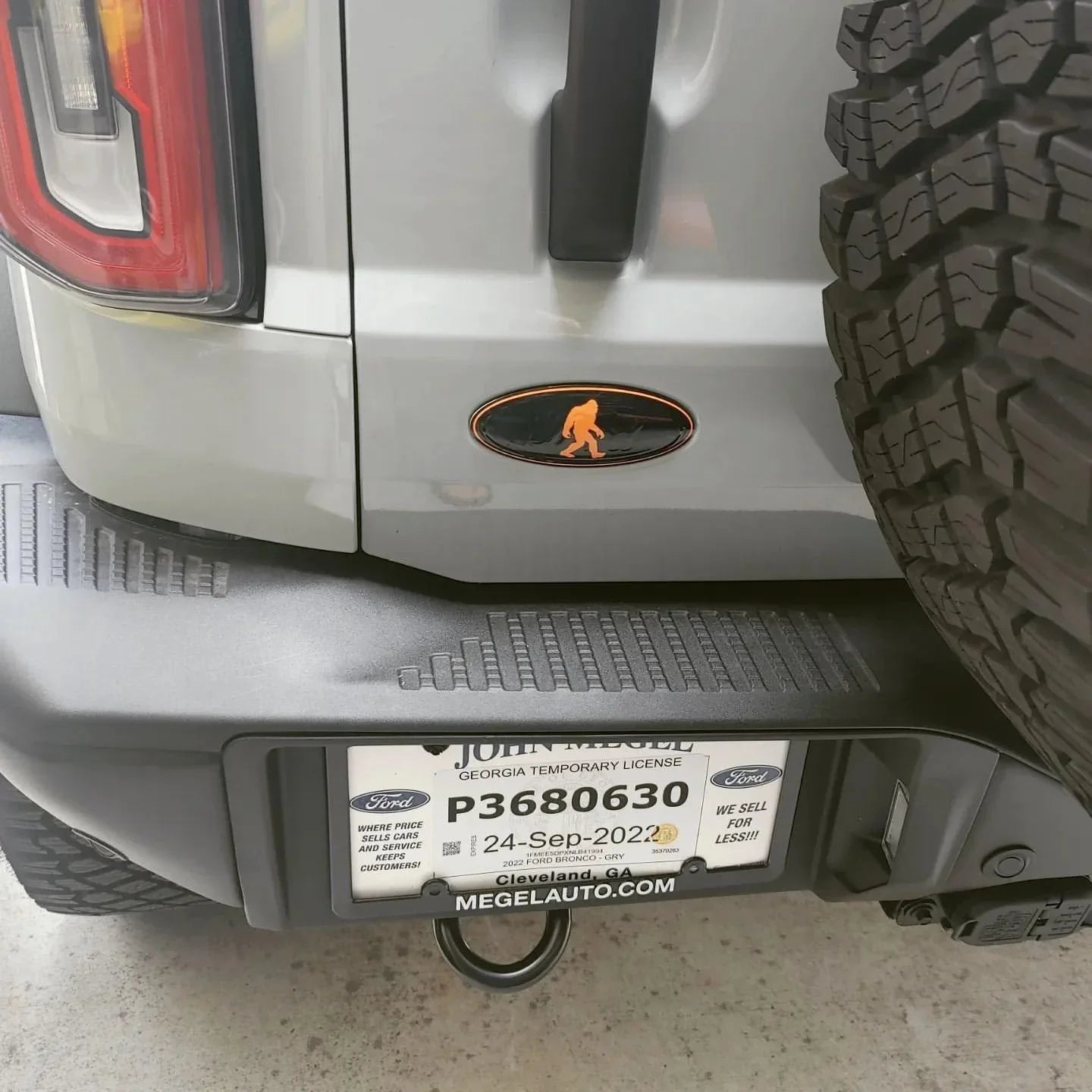 Printed Series Ford Bronco Rear Oval Emblem Overlays (Full Print) - 2021+ Bronco / Bronco Sport StickerFab