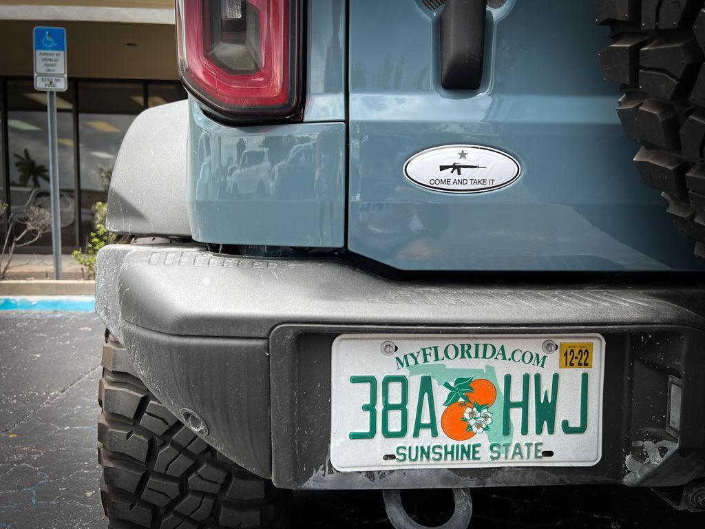 Printed Series Ford Bronco Rear Oval Emblem Overlays (Full Print) - 2021+ Bronco / Bronco Sport StickerFab