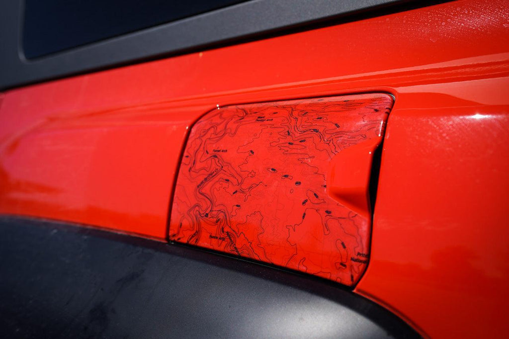 Printed Series Fuel Door Overlay - 2021+ Bronco Raptor StickerFab