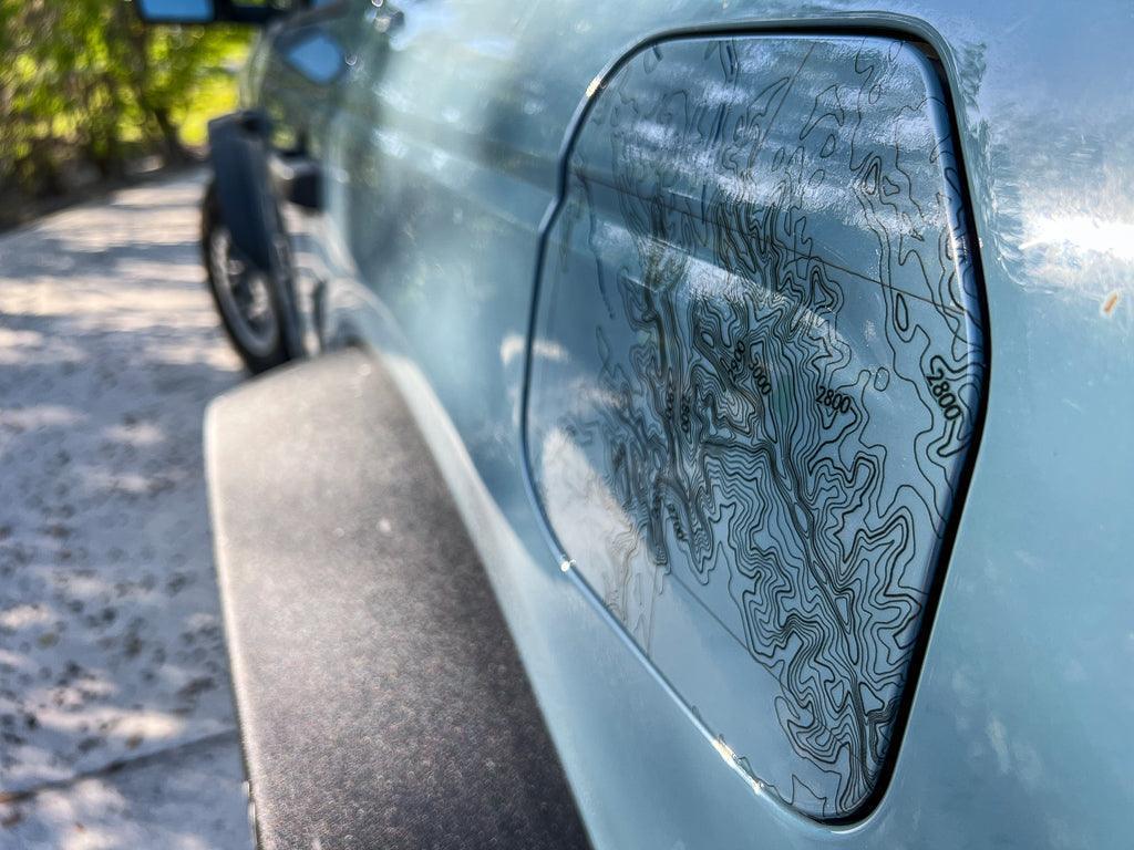Printed Series Fuel Door Overlay - 2021+ Bronco StickerFab