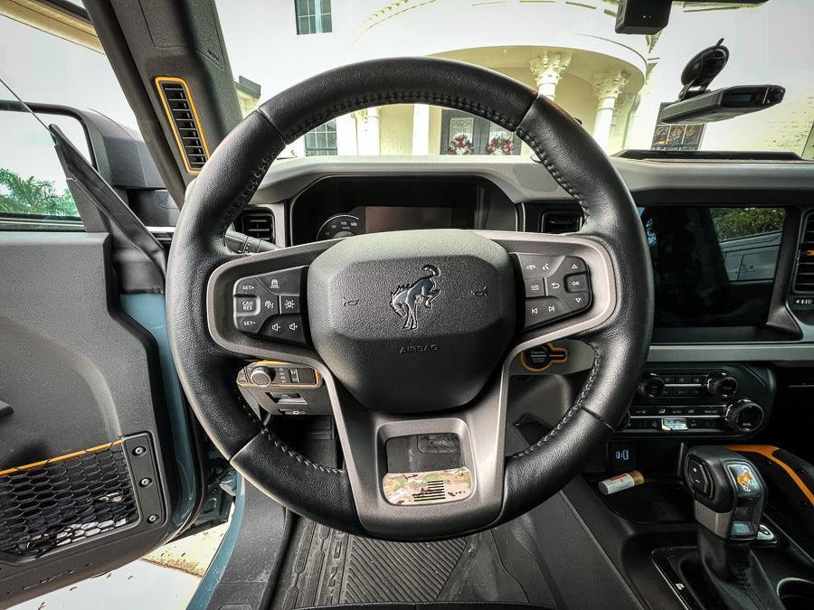 Printed Series Lower Steering Wheel Spoke Overlay - 2021+ Bronco StickerFab